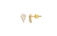 Gold with Diamond stud earrings