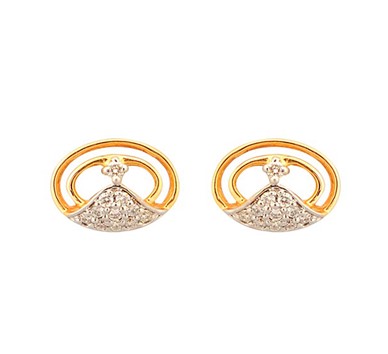 Gold Diamond Stud Earrings