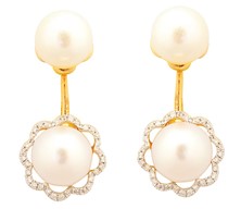 South Sea pearls and Diamond Earrings