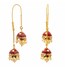 Pearl gold double jhumka known as Sui Dhaga Jhumki