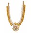 Polki diamond and Gold pacchi necklace haram with peacock pendant