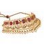 Magnificent Gold necklace choker with polki diamonds, rubies and pearls