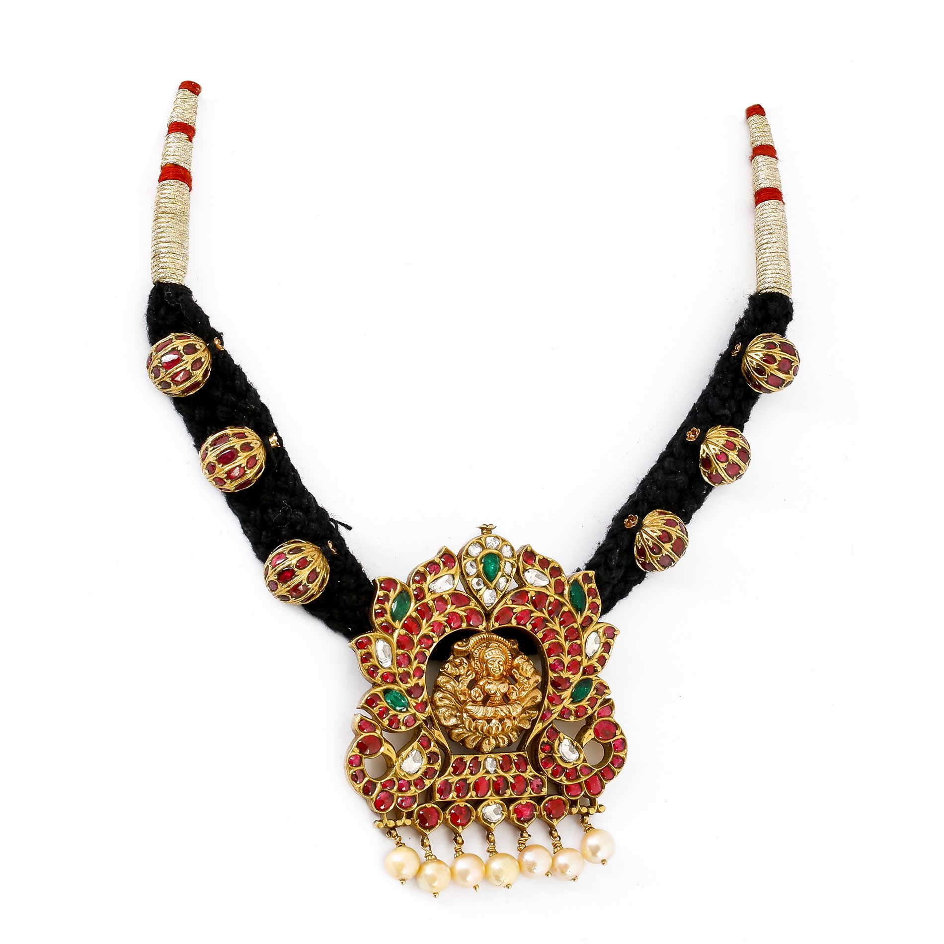 Meena Black Thread Necklace - Jewellery Designs