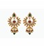 Gold with diamond chandbali jhumkas