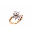 Gold with diamond flower ring