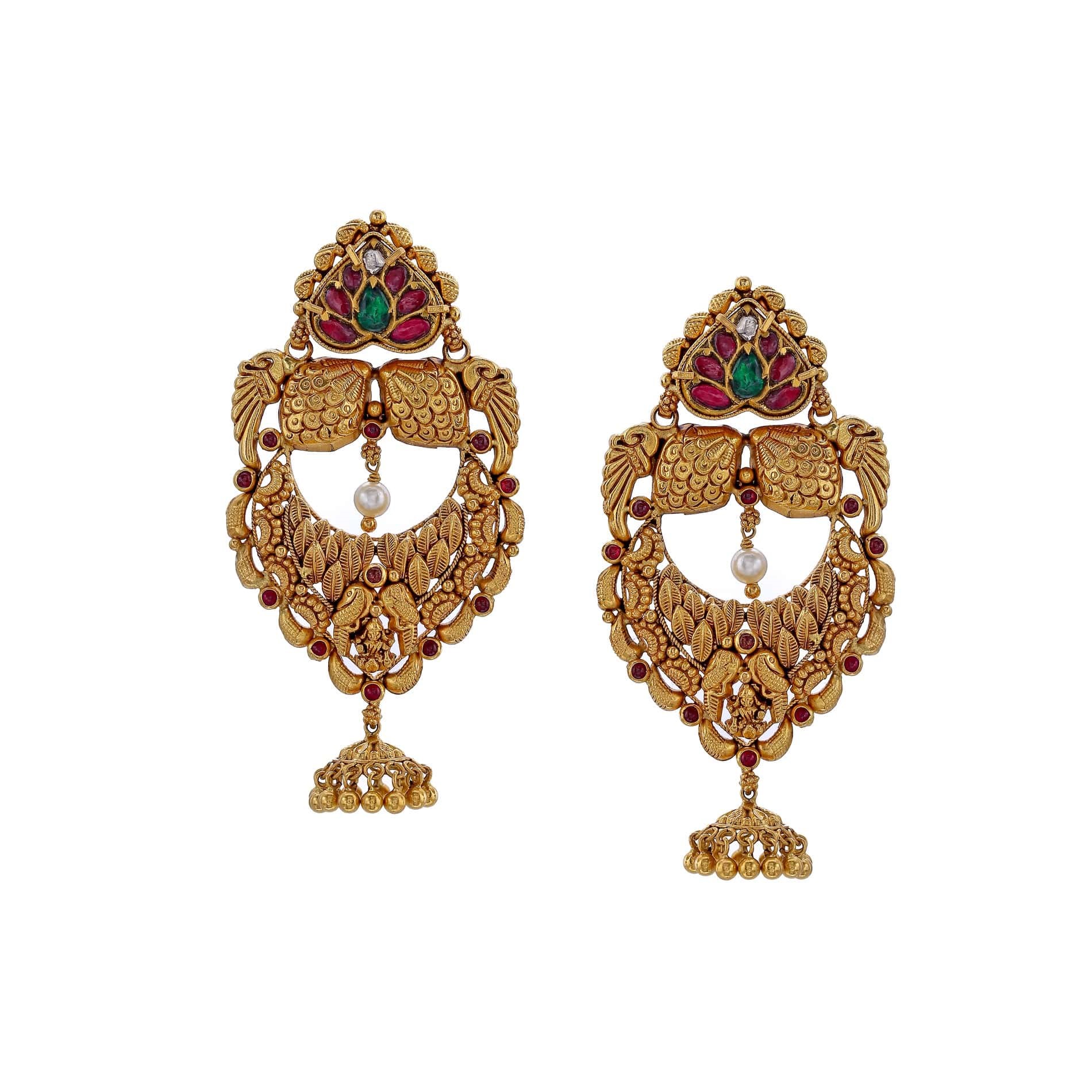 Amazon.com: Jwellmart Indian Ethnic Partywear Traditional Gold Plated Self  Design Jhumka Jhumki Earrings for Women and Girls: Clothing, Shoes & Jewelry