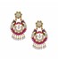 Ruby and kakamoti peacock chandbali gold earrings