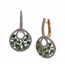 Gold with diamond emerald earrings