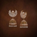 Gold with cz Chandbali Style Jhumkas