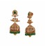 Pure Gold  diamond peacock jhumkas