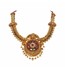 Gold antique style twin peacock necklace