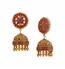 Antique gold with ruby jhumkas