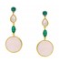 Multistone Pearls hanging Earrings