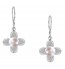 Freshwater Pink Pearl Flower Stud Earring-T4503