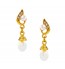 Pearl Drop Earring Gold Polish