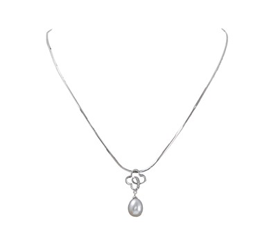 Simple Drop Pearl Necklace | PFS496