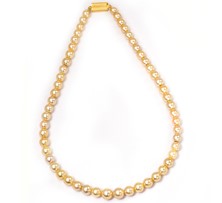 Gold Southsea pearls necklace
