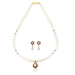 Pearls Multicolor Czs necklace and earrings set.