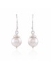 Sterling silver White Cz stones,Pearls Earrings